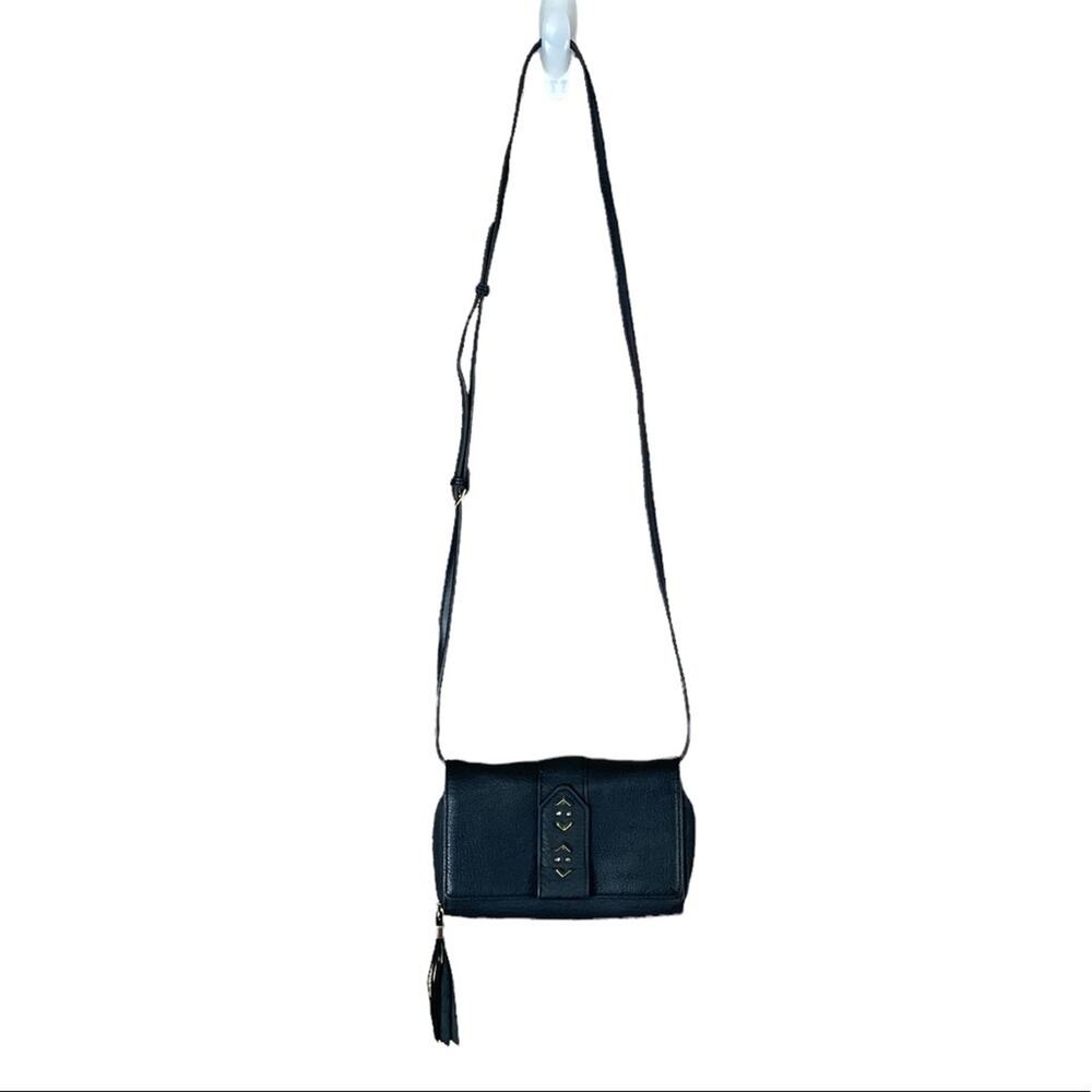 Stella & Dot Nolita Black Tassel Crossbody Bag Purse